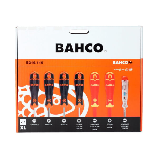 Bahco B219.110 Bahcofit Xl Screwdriver Set, 10 Piece