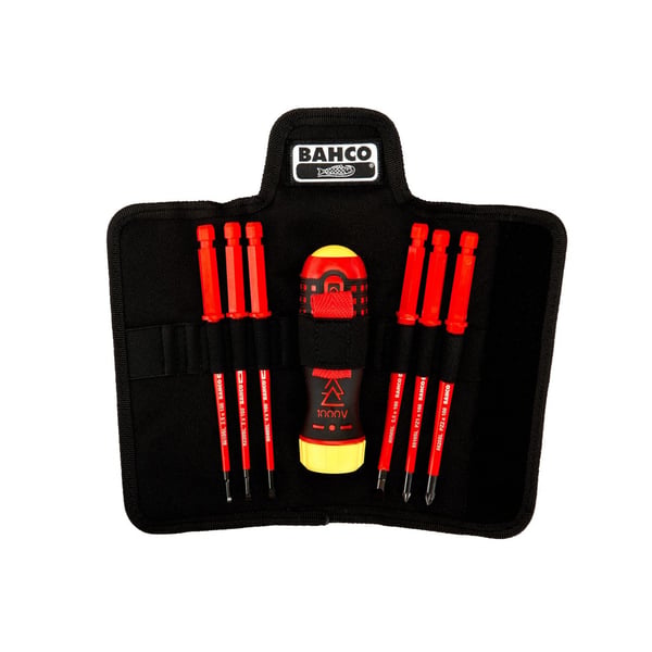 Bahco Insulated Ratcheting Screwdriver Set, 6 Piece