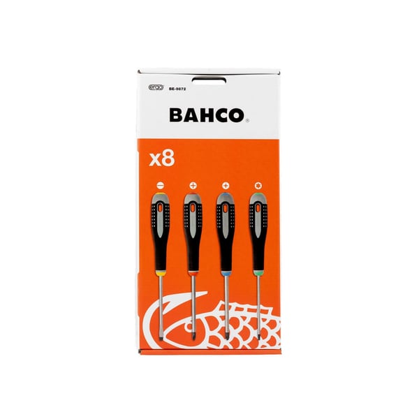 Bahco Be-9872 Ergo Screwdriver Set, 8 Piece