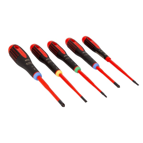 Bahco Be-9872sl Ergo Vde Insulated Screwdriver Set, 5 Piece