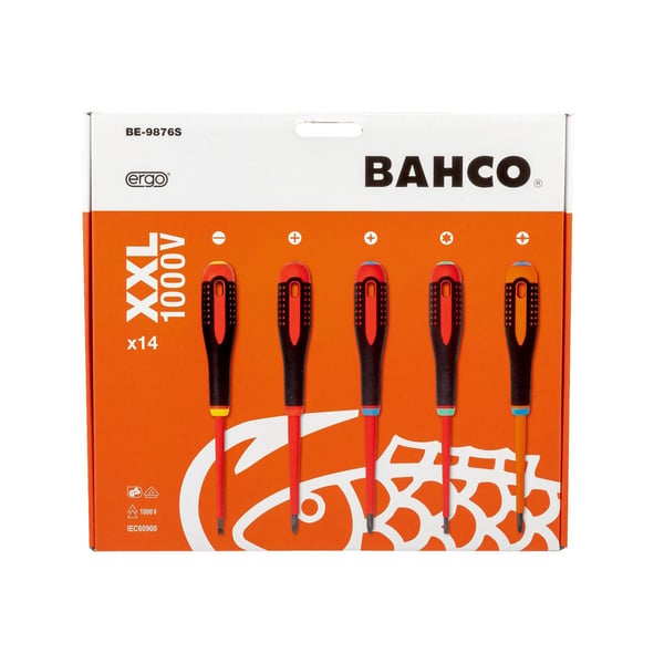 Bahco Be-9872 Ergo Ruuvimeisselisarja, 14 osaa