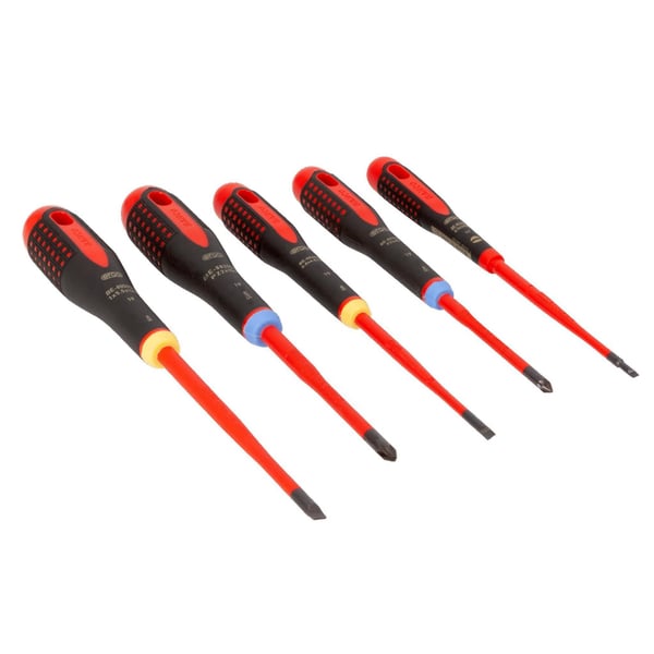 Bahco Be-9882sl Ergo Slim Vde Insulated Screwdriver Set, 5 Piece
