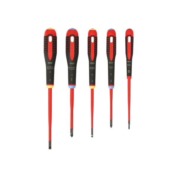 Bahco Be-9882sl Ergo Slim Vde isoleret skruetrækkersæt, 5 dele