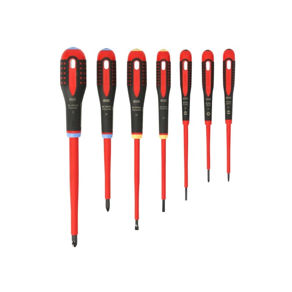 Bahco Be-9888s Ergo Vde Isolerad Skruvmejselsats, 7 delar