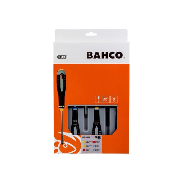 Bahco Be-9884 Ergo Ruuvimeisselisarja, 6 osaa