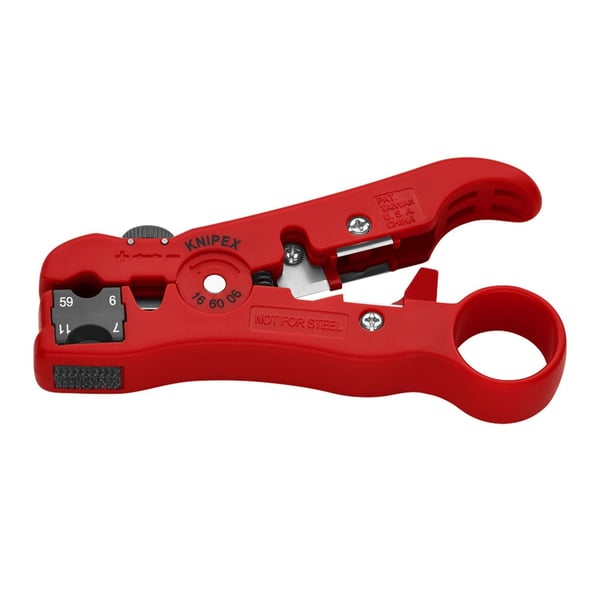 Knipex-kuorintatyökalu koaksiaali- ja datakaapeleille