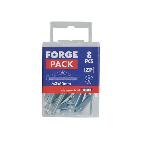 Forgefix Kipsilevyn jousikiinnike Zp M3 X 50mm Forgepack 8