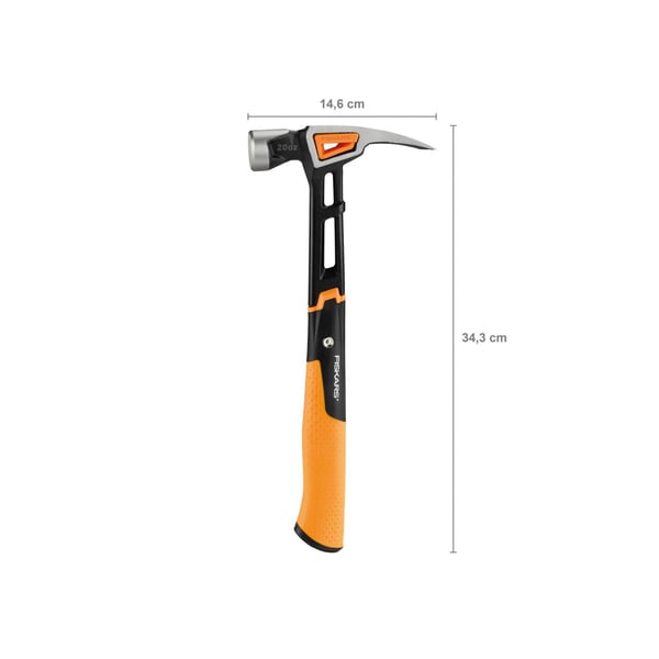 Fiskars Isocore hammer til almindelig brug 570 g (20 oz)