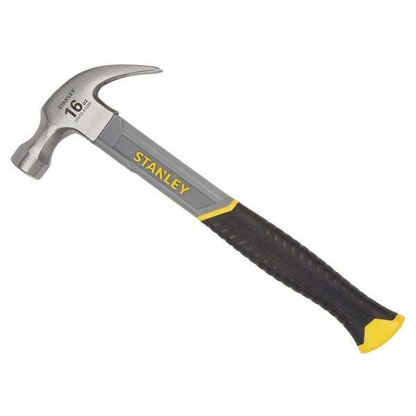 Stanley Hand Tools Curved Claw Hammer, Fibreglass Shaft