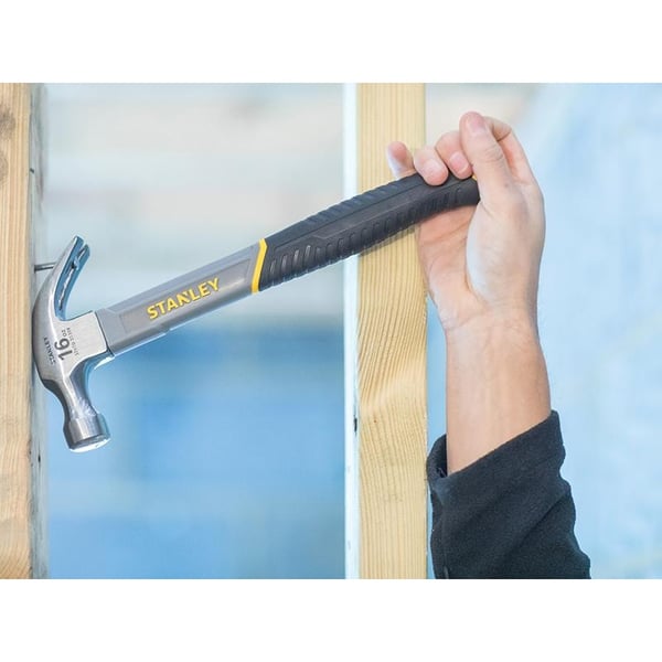Stanley Hand Tools Curved Claw Hammer, Fibreglass Shaft
