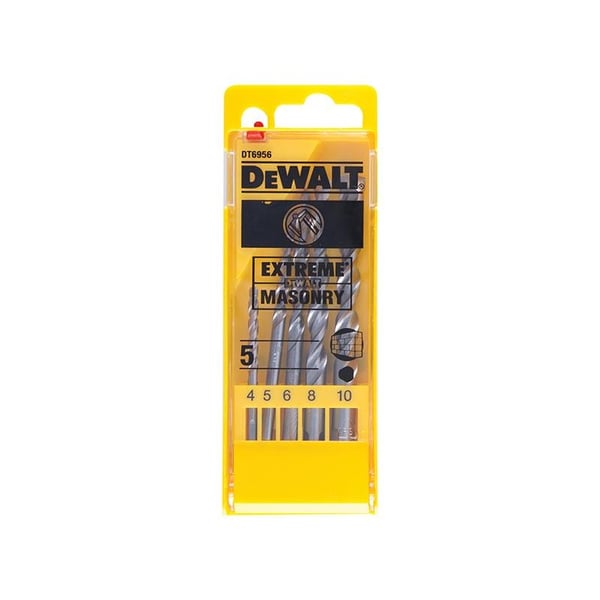 DeWALT Power Tools Extreme Masonry Drill Bit Set, 5 dele