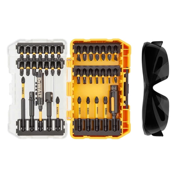Dewalt Power Tools Dt70740t Flextorq Bit Set, 38 Piece + Safety Glasses