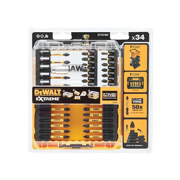 DeWALT Power Tools Dt70746t Flextorq-skruetrækkersæt, 34 dele