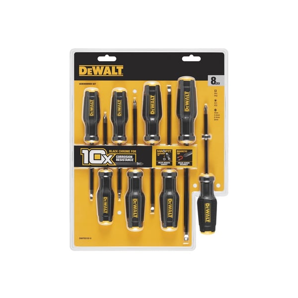 Dewalt Käsityökalut Max Fit Ruuvimeisselisarja, 8 osaa