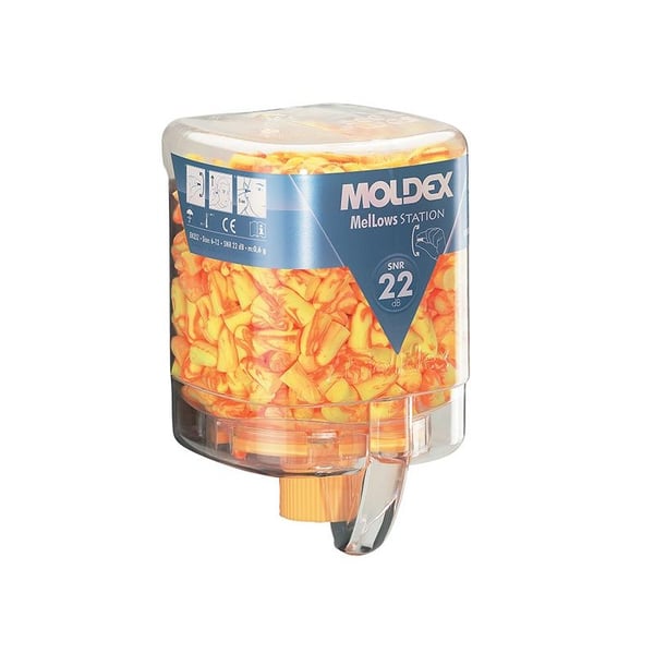 Moldex Disposable Foam Earplugs Mellows Station Snr 22 Db (250 Pairs)