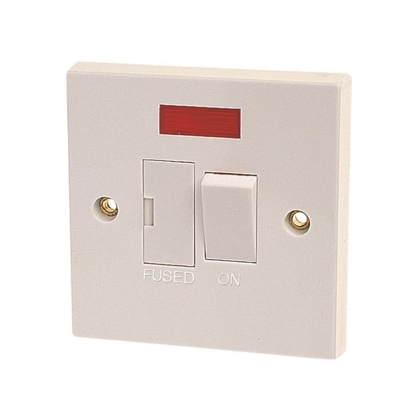 Dencon Switched Fused Spur 13a med kontrollampe