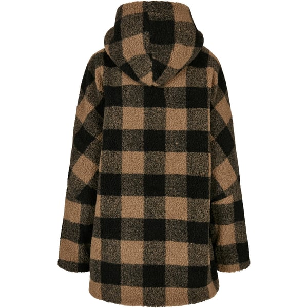 Urban Classics Womens/Ladies Checked Sherpa Hooded Oversized Jacket