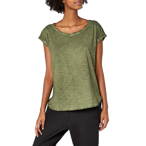 Urban Classics Naisten Spray Dye Dipped Hem T-paita