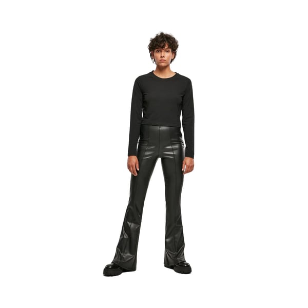 Urban Classics Womens/Ladies Synthetic Leather Flared Trousers