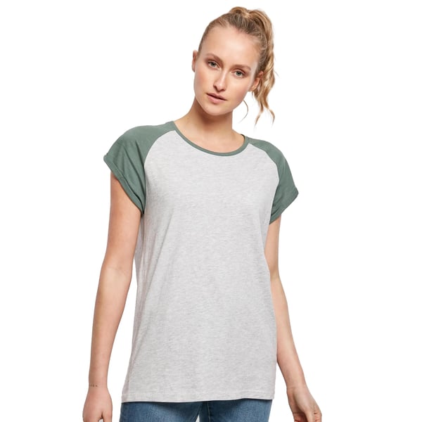 Urban Classics Naisten Kontrasti Raglan T-paita