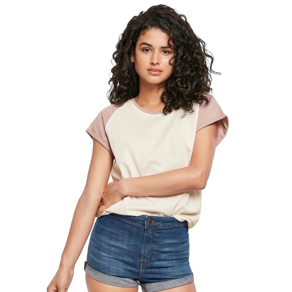 Urban Classics Naisten Kontrasti Raglan T-paita