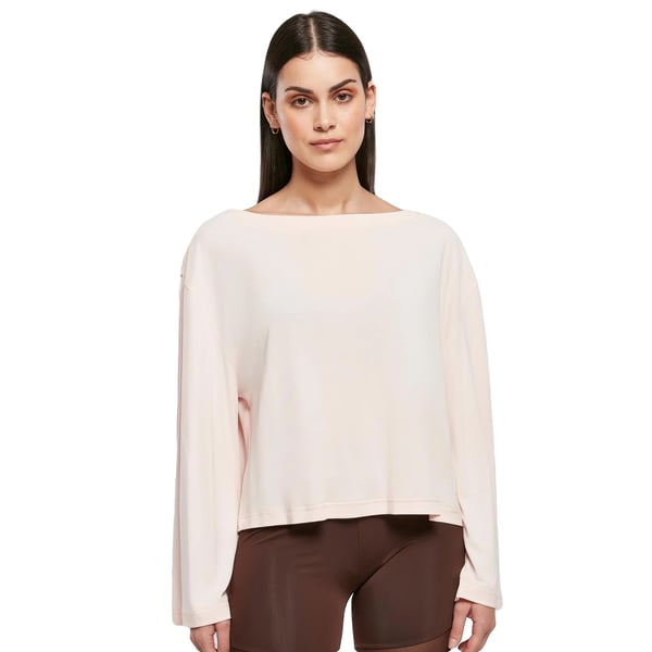 Urban Classics Womens/Ladies Modal Boat Neck Long-Sleeved T-Shirt
