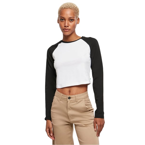 Urban Classics Womens/Ladies Retro Organic Long-Sleeved Crop T-Shirt