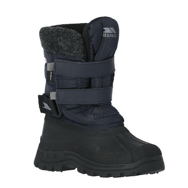 Trespass Childrens Boys Strachan II Waterproof Touch Fastening Snow Boots