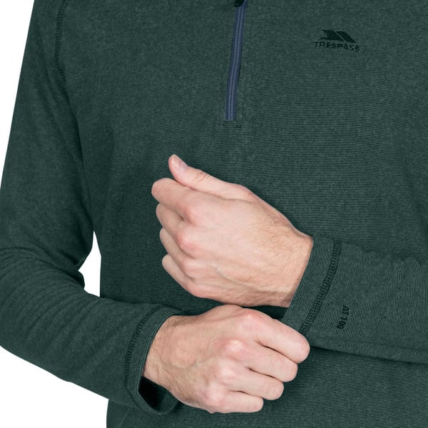 Trespass Mens Keynote Anti Pilling 1/4 Zip Fleece Top