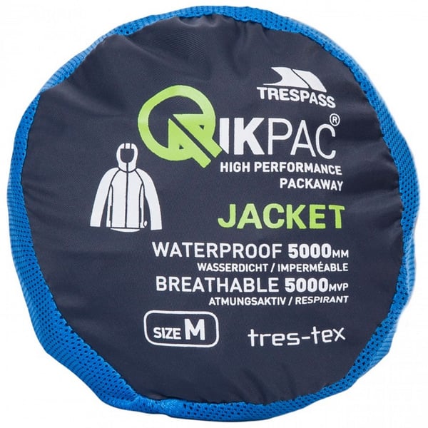 Trespass Qikpac X Unisex Packaway-jakke