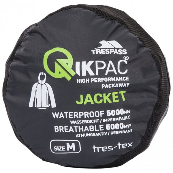 Trespass Qikpac X Unisex Packaway-jakke