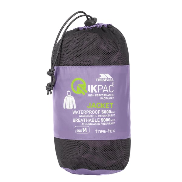 Trespass Qikpac X Unisex Packaway-jakke