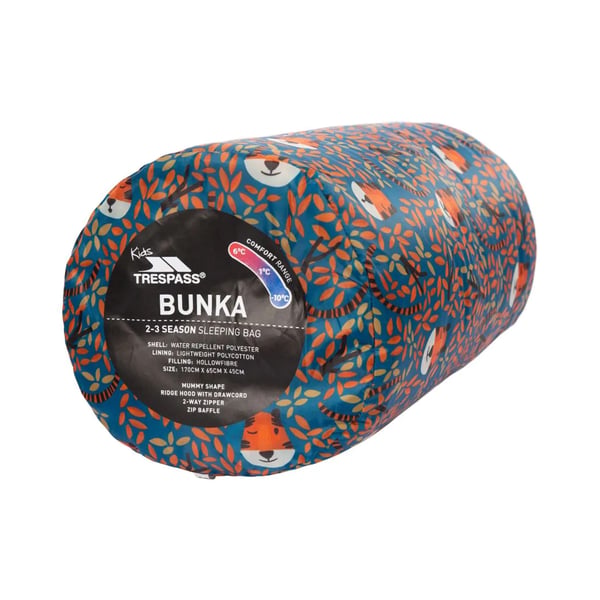 Trespass Childrens/Kids Bunka Lightweight Mummy Sleeping Bag