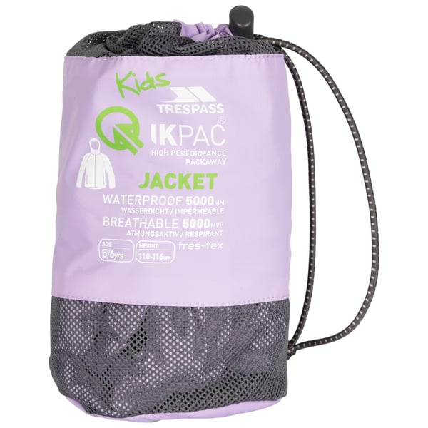 Trespass Childrens/Kids Qikpac Packaway Jacket