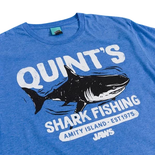 Jaws Unisex Adult Quint´s Shark Fishing Marl T-Shirt