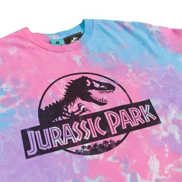 Jurassic Park Unisex Adult Tie Dye Logo T-Shirt