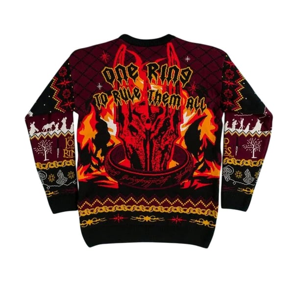 Lord Of The Rings Unisex Adult One Ring To Rule Them All Christmas Jumper