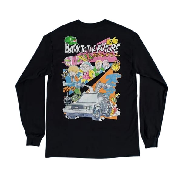 Back To The Future Unisex Adult Back Print Long-Sleeved T-Shirt