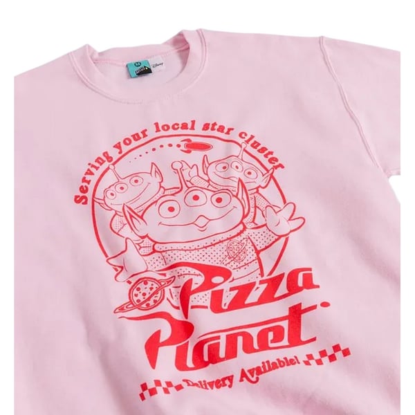 Toy Story Unisex Adult Pizza Planet Alien Sweatshirt