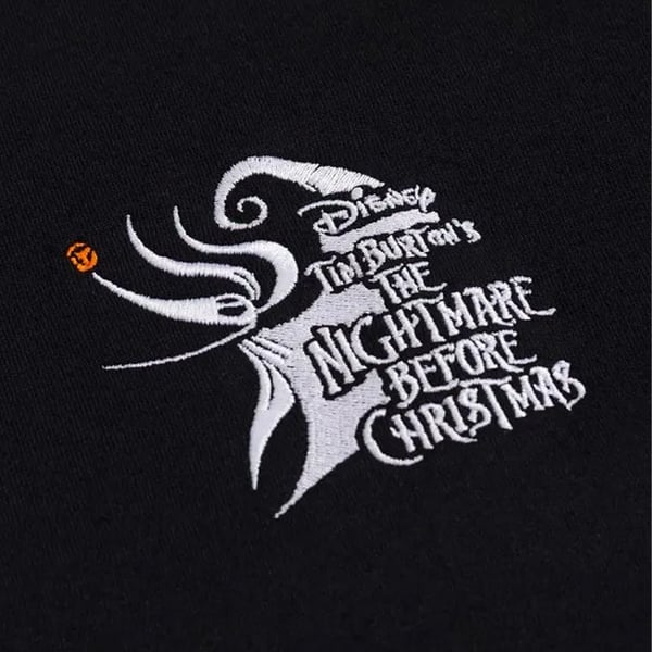 The Nightmare Before Christmas Unisex Adult Zero Embroidered T-Shirt