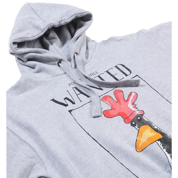 Wallace and Gromit Unisex Adult Feathers McGraw Wanted Poster Hoodie