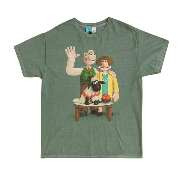 Wallace and Gromit Unisex Adult Vintage Wash Boxy T-Shirt