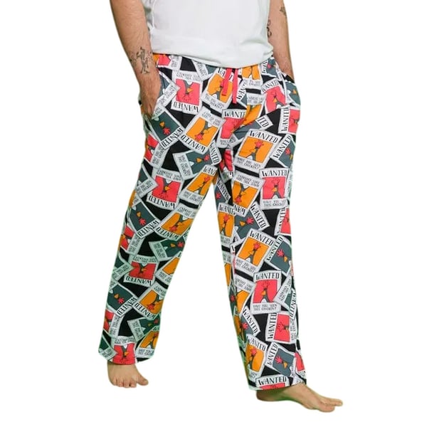 Wallace and Gromit Mens Wanted Poster Feathers McGraw Lounge Pants