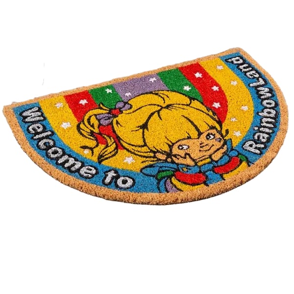 Rainbow Brite Welcome To Rainbow Land Sparkle Door Mat