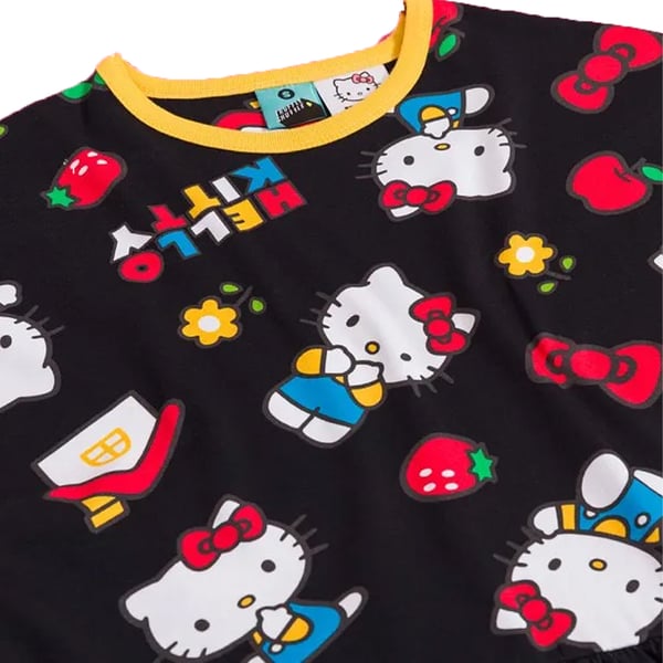 Hello Kitty Dam Klassisk Smockklänning med Helprint