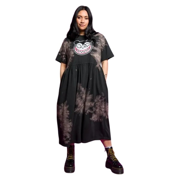 The Nightmare Before Christmas Womens/Ladies Scary Teddy Midi Tie Dye Smock Dress