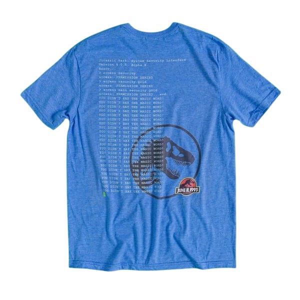 Jurassic Park Unisex Aikuisten Mr DNA Selkäpainatus T-paita