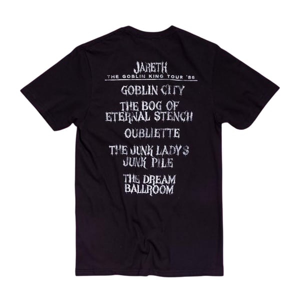 Labyrinth Unisex Adult The Goblin King Tour Back Print T-Shirt
