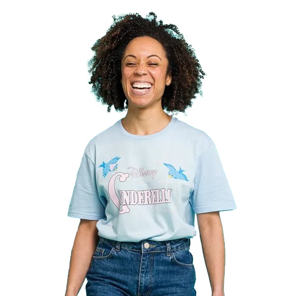 Cinderella Unisex Adult Classic Bird Logo T-Shirt