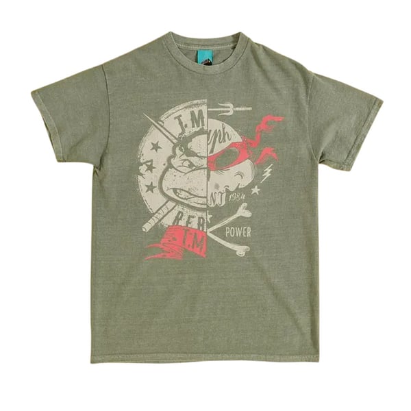 Teini-ikäiset mutanttininjakilpikonnat Unisex aikuisten halkaistu vintage-pesu T-paita